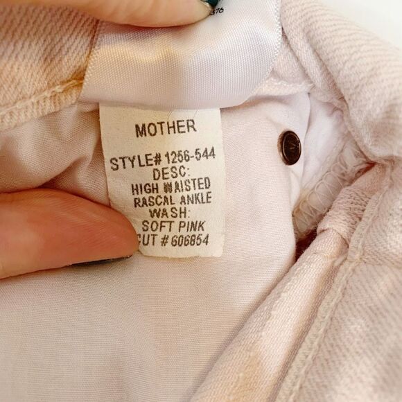 Mother Superior Denim High Waisted Rascal Ankle Soft Pink/blush Women’s Size 27 - Picture 11 of 15